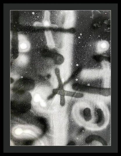 Graffiti BW - Framed Print
