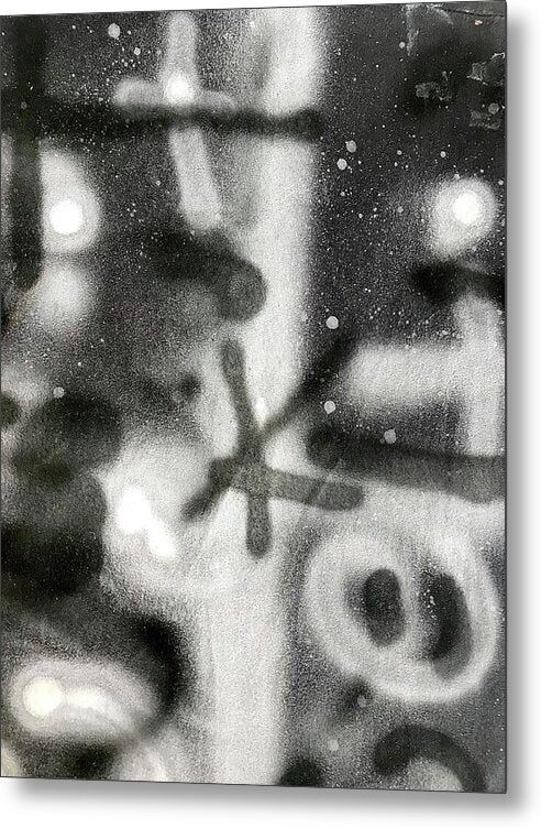 Graffiti BW - Metal Print