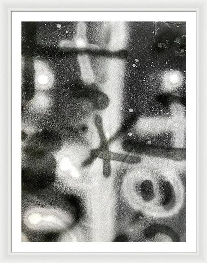 Graffiti BW - Framed Print