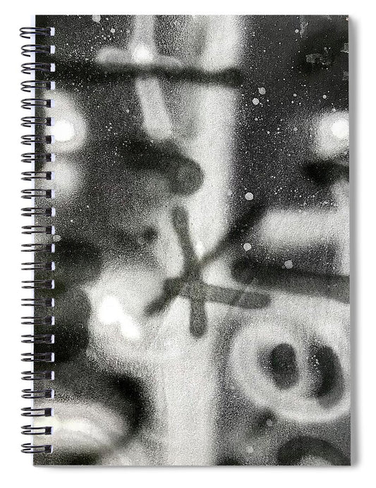 Graffiti BW - Spiral Notebook