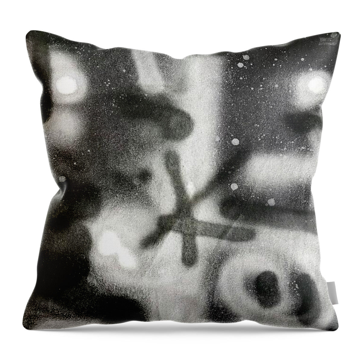 Graffiti BW - Throw Pillow