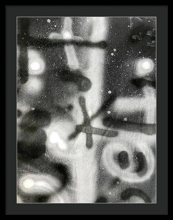 Graffiti BW - Framed Print