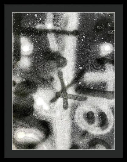 Graffiti BW - Framed Print