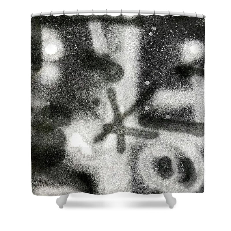 Graffiti BW - Shower Curtain