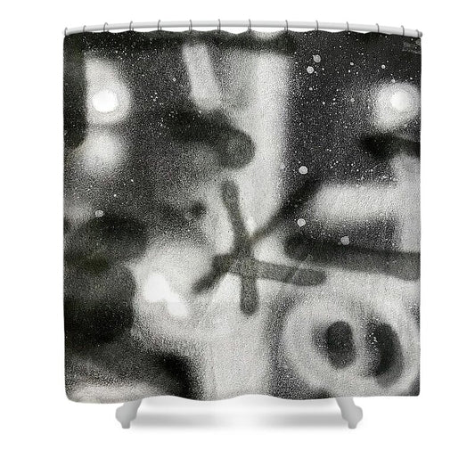 Graffiti BW - Shower Curtain
