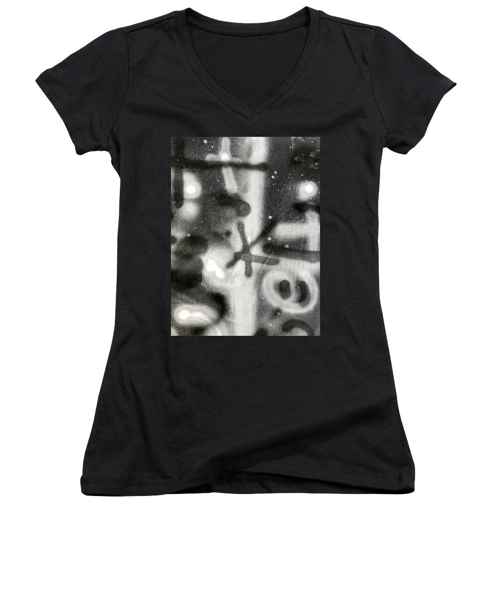 Graffiti BW - Women's V-Neck