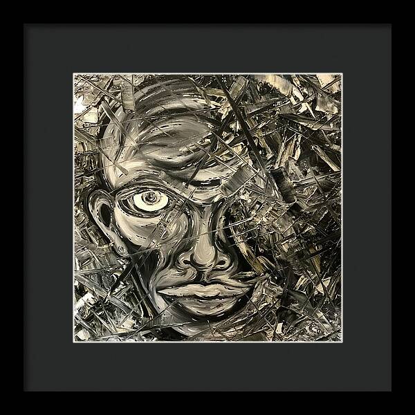 Gray Man - Framed Print