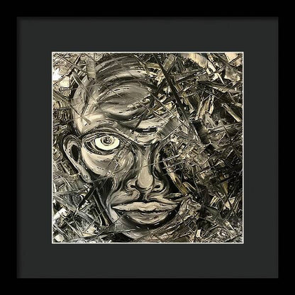 Gray Man - Framed Print