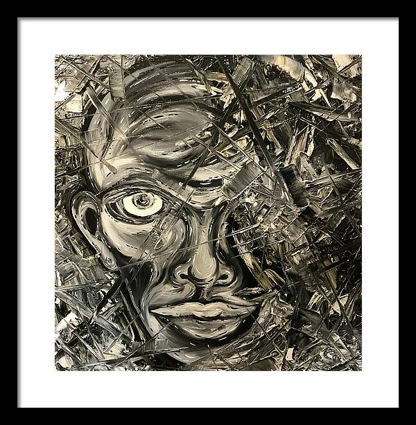 Gray Man - Framed Print