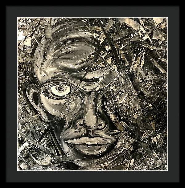 Gray Man - Framed Print