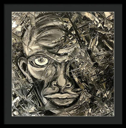 Gray Man - Framed Print