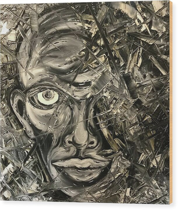 Gray Man - Wood Print