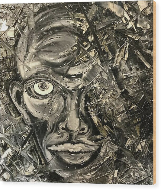 Gray Man - Wood Print