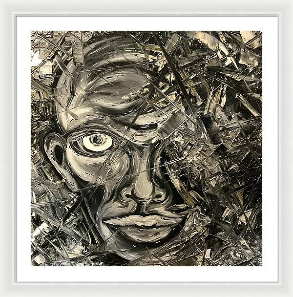 Gray Man - Framed Print