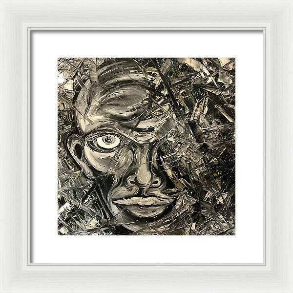 Gray Man - Framed Print