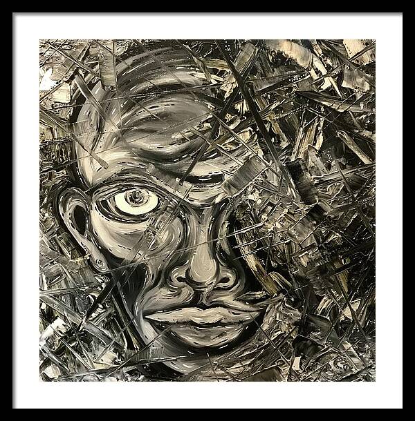 Gray Man - Framed Print