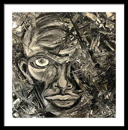Gray Man - Framed Print