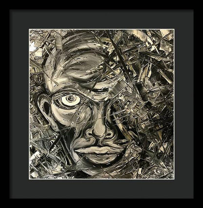 Gray Man - Framed Print