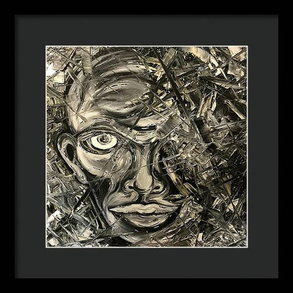 Gray Man - Framed Print