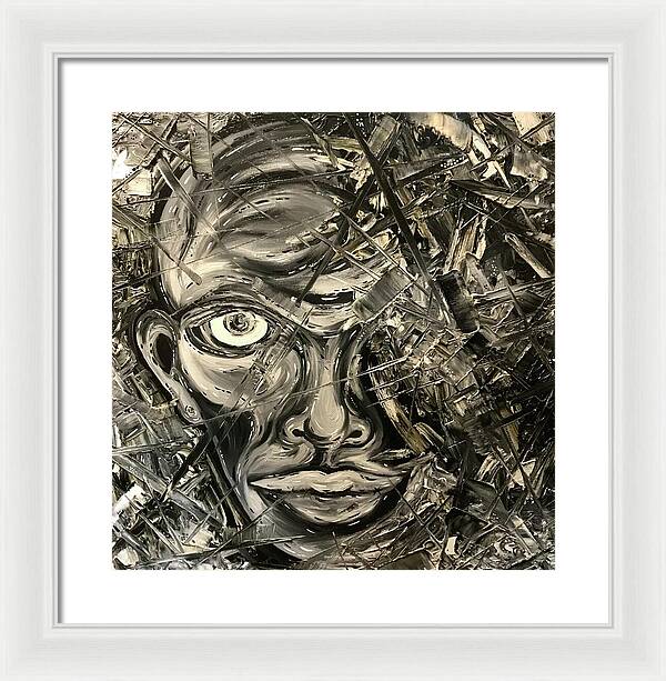 Gray Man - Framed Print