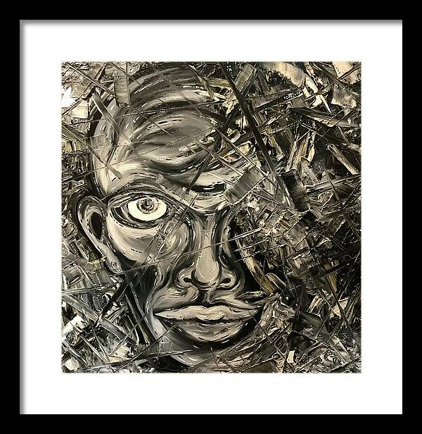 Gray Man - Framed Print