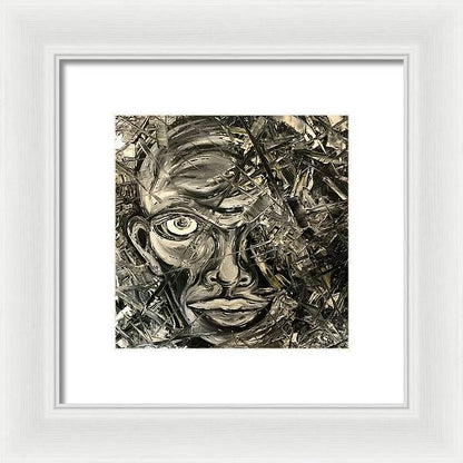 Gray Man - Framed Print