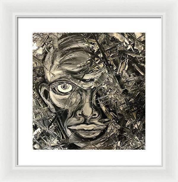 Gray Man - Framed Print