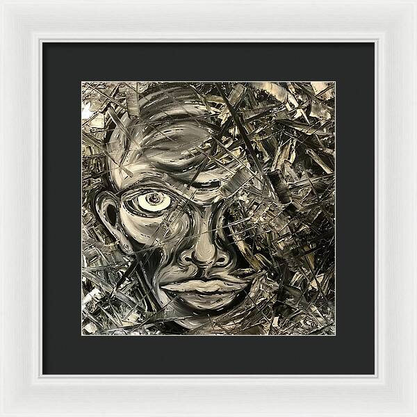 Gray Man - Framed Print