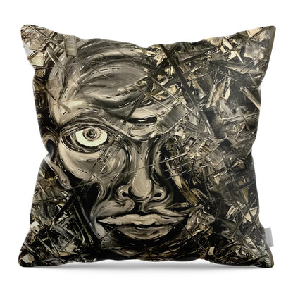 Gray Man - Throw Pillow