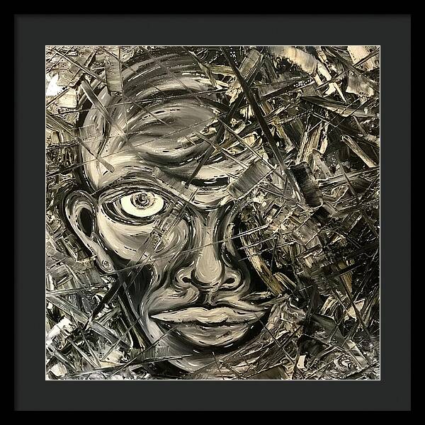 Gray Man - Framed Print