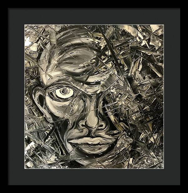 Gray Man - Framed Print