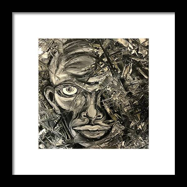 Gray Man - Framed Print