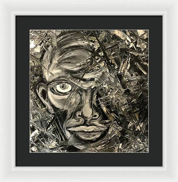 Gray Man - Framed Print