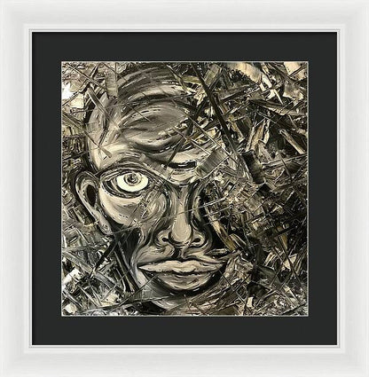 Gray Man - Framed Print