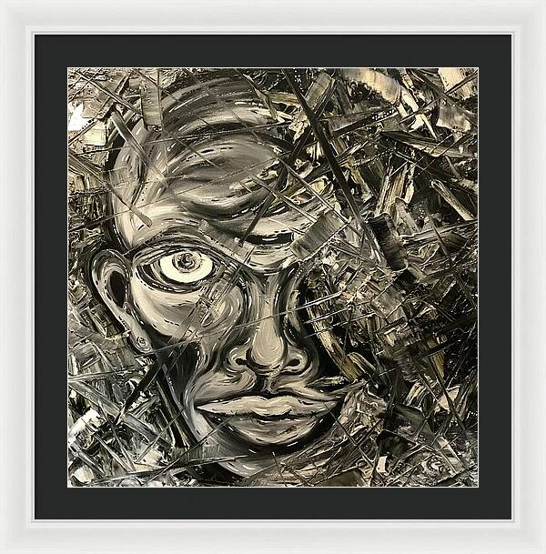 Gray Man - Framed Print