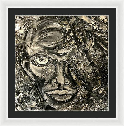 Gray Man - Framed Print