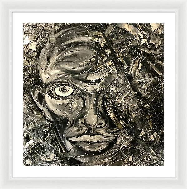 Gray Man - Framed Print