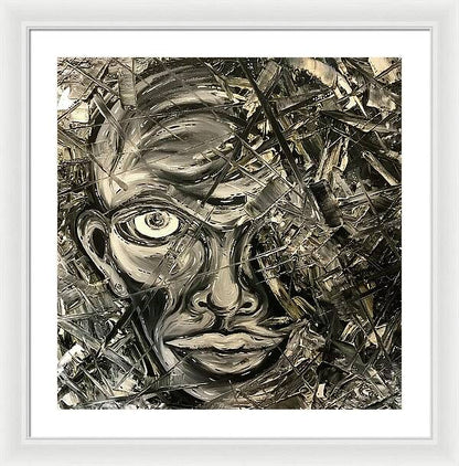 Gray Man - Framed Print