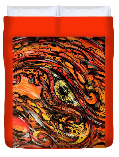 Orange Eye - Duvet Cover