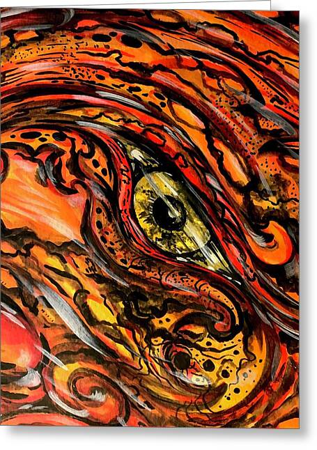 Orange Eye - Greeting Card