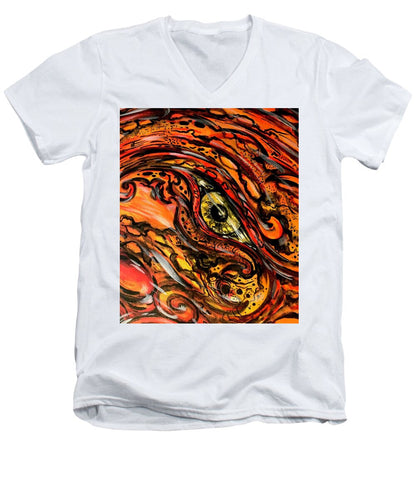 Orange Eye - Men's V-Neck T-Shirt