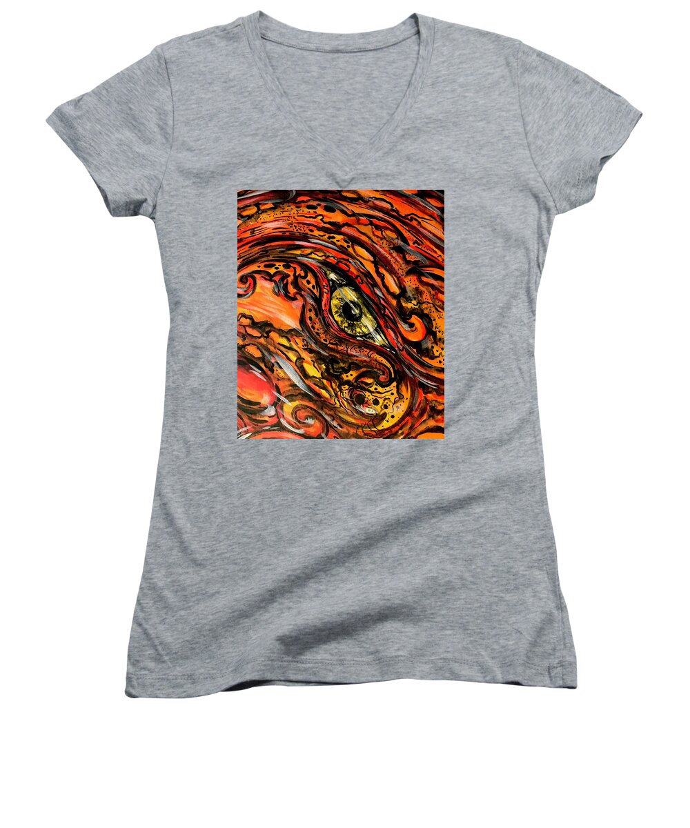 Orange Eye - Women's V-Neck