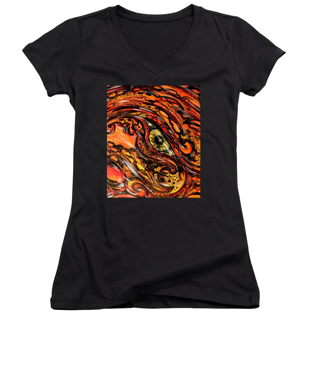 Orange Eye - Women's V-Neck