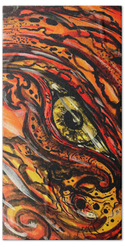 Orange Eye - Beach Towel