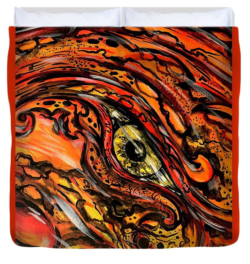 Orange Eye - Duvet Cover