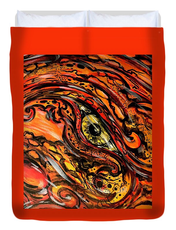 Orange Eye - Duvet Cover