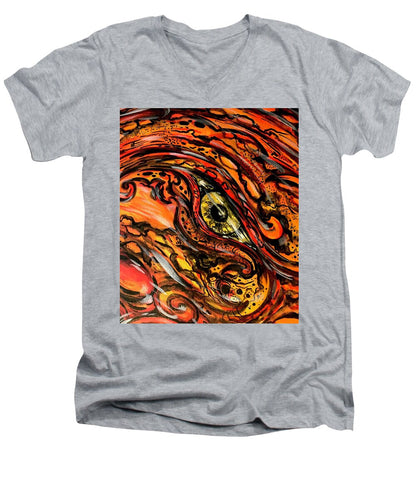 Orange Eye - Men's V-Neck T-Shirt