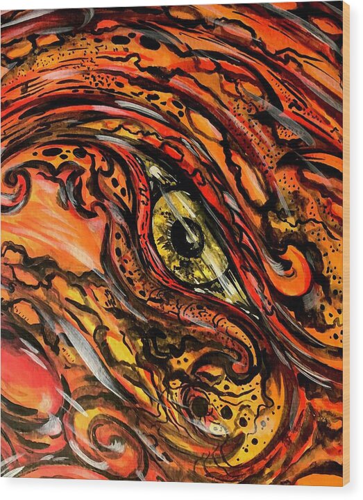 Orange Eye - Wood Print