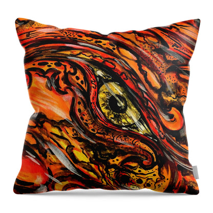 Orange Eye - Throw Pillow