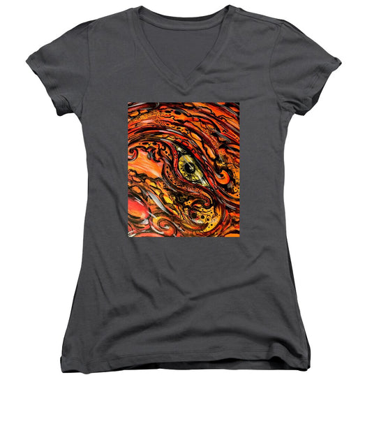 Orange Eye - Women's V-Neck